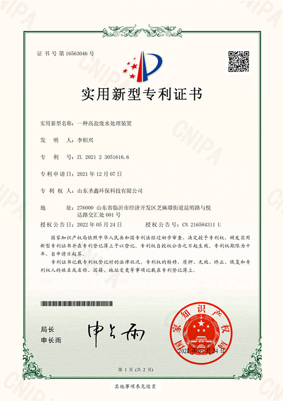 高盐废水处理装置